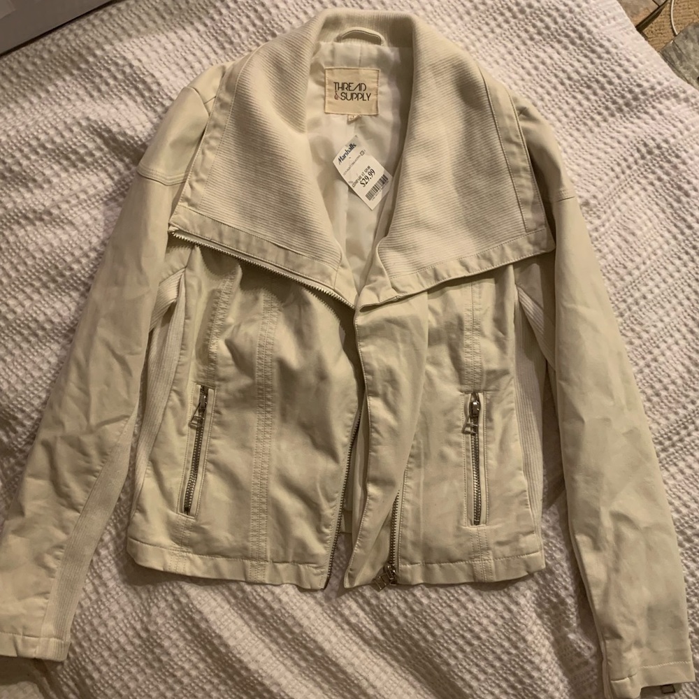 Suede zipper jacket